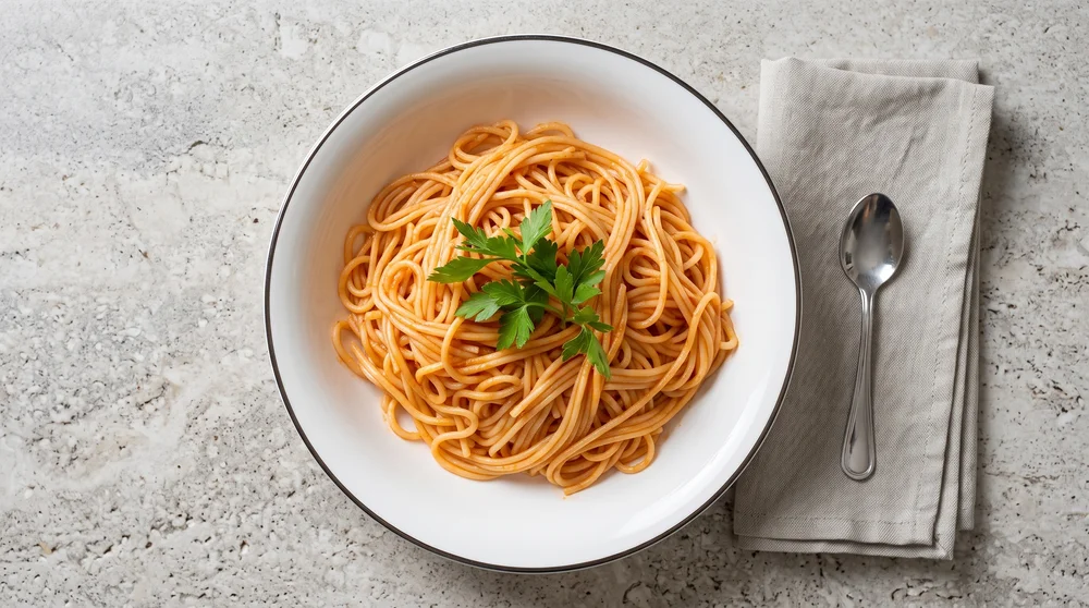 Spaghetti with Caramelized Tomato Paste and Garlic